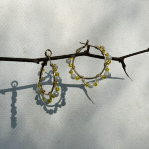 Cercei rotunzi galbeni