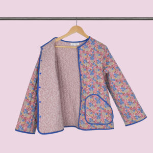 geaca flori roz multicolor interior